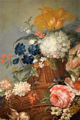 Antiquités - Still Life of Flowers in a garden - Antonio Rapous (1733-1819)